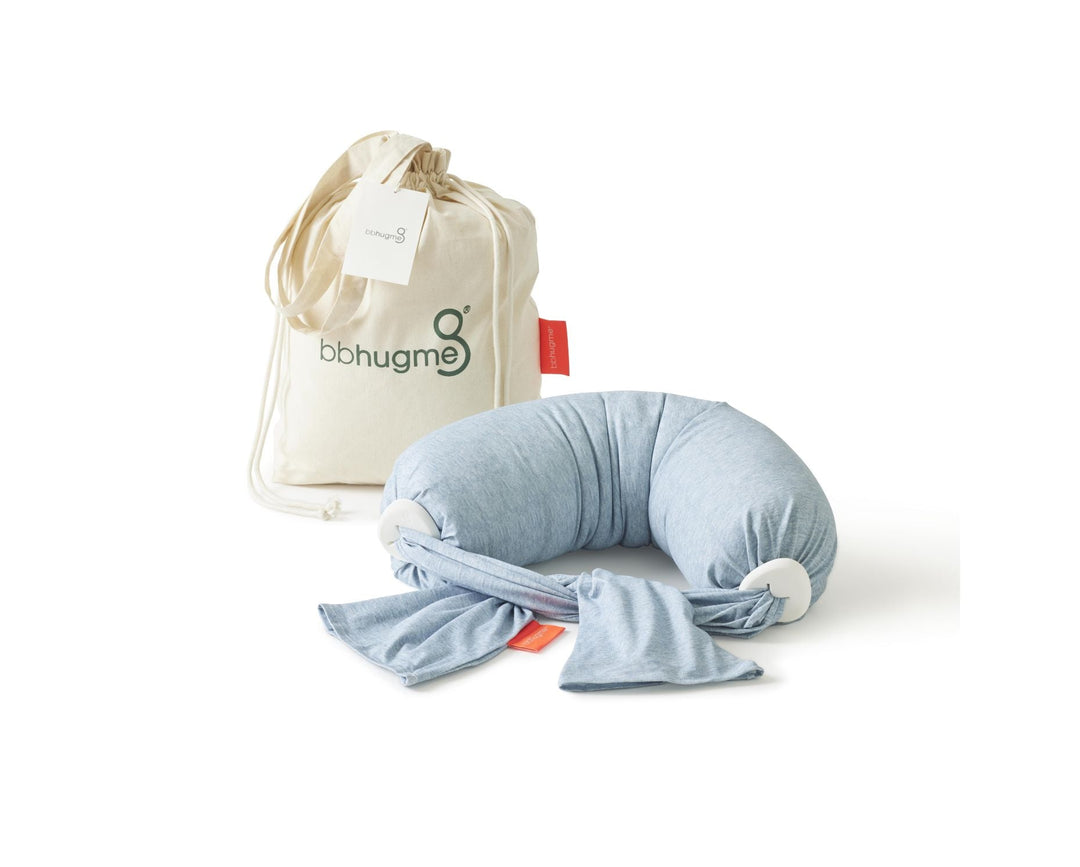 Adjustable Nursing Pillow Blue Melange Travel Bag