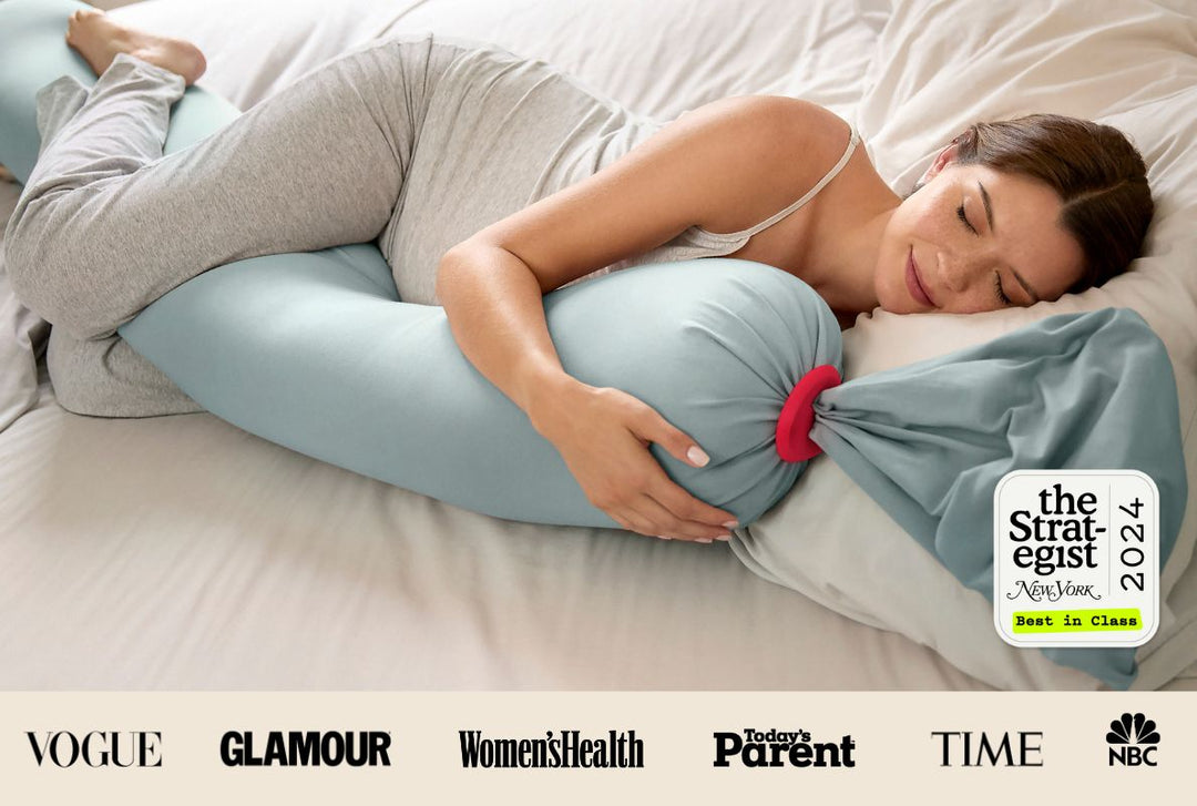 bbhugme Adjustable Pregnancy Pillow Eucalyptus Banner